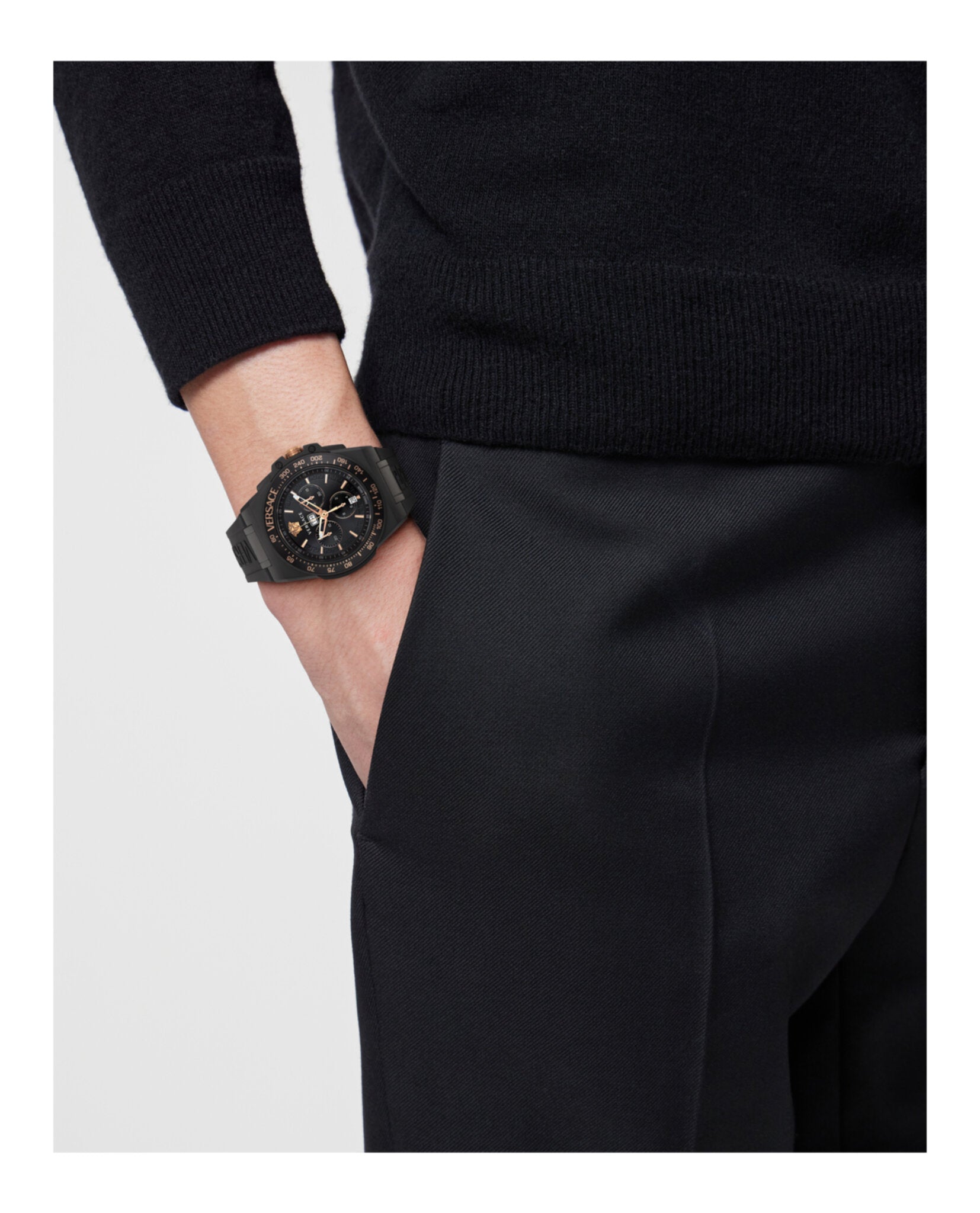 Versace Greca Extreme Chrono Silicone Watch Watches - Tophatter Daily Deals