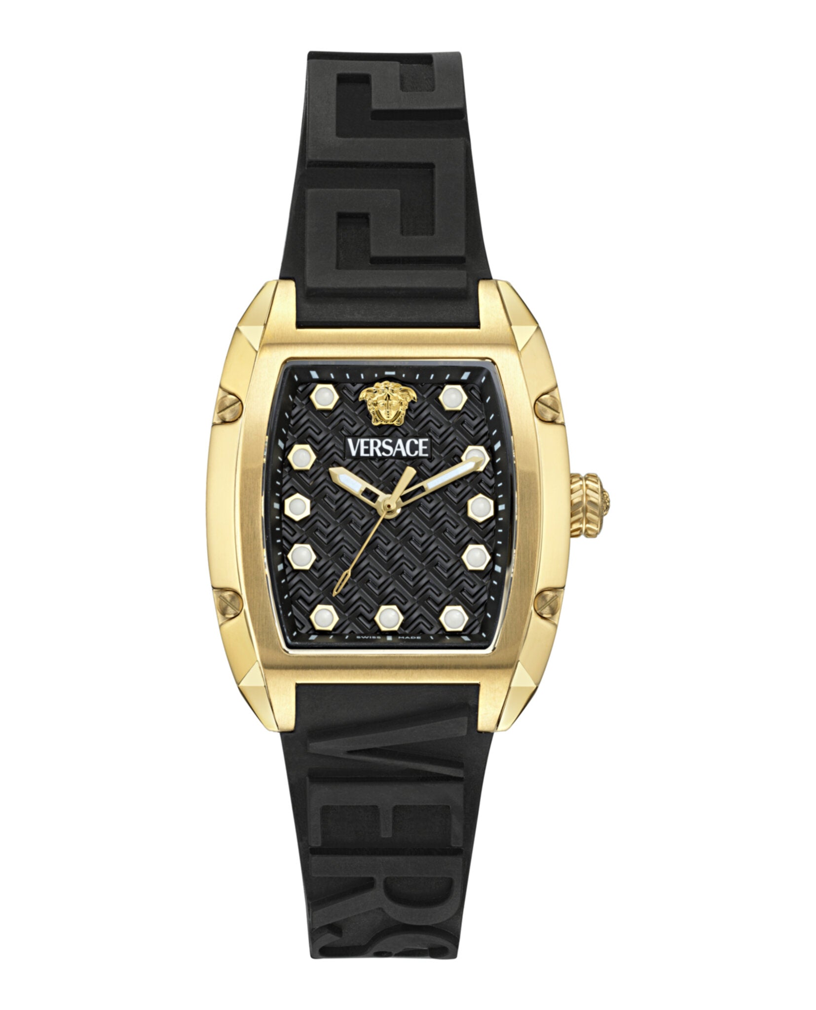 Versace Dominus Silicone Watch Gold Watches - Tophatter Daily Deals