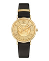 Versace V-Eternal Leather Watch Gold Watches - Tophatter Daily Deals