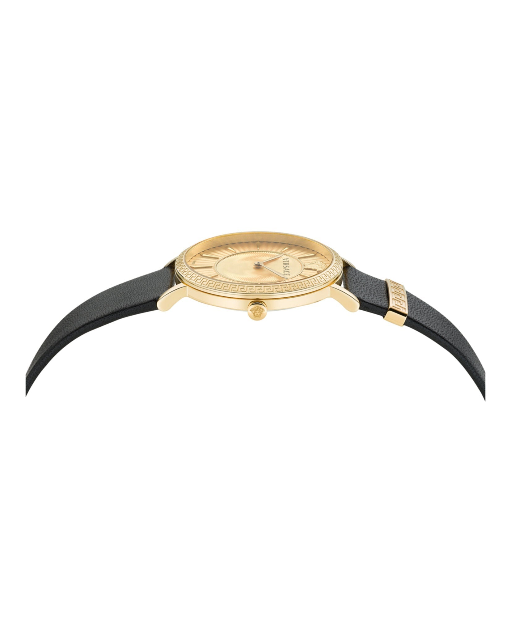 Versace V-Eternal Leather Watch Watches - Tophatter Daily Deals