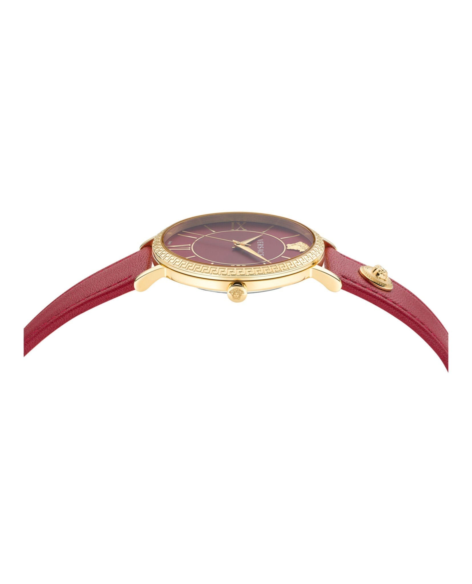 Versace V-Eternal Leather Watch Watches - Tophatter Daily Deals