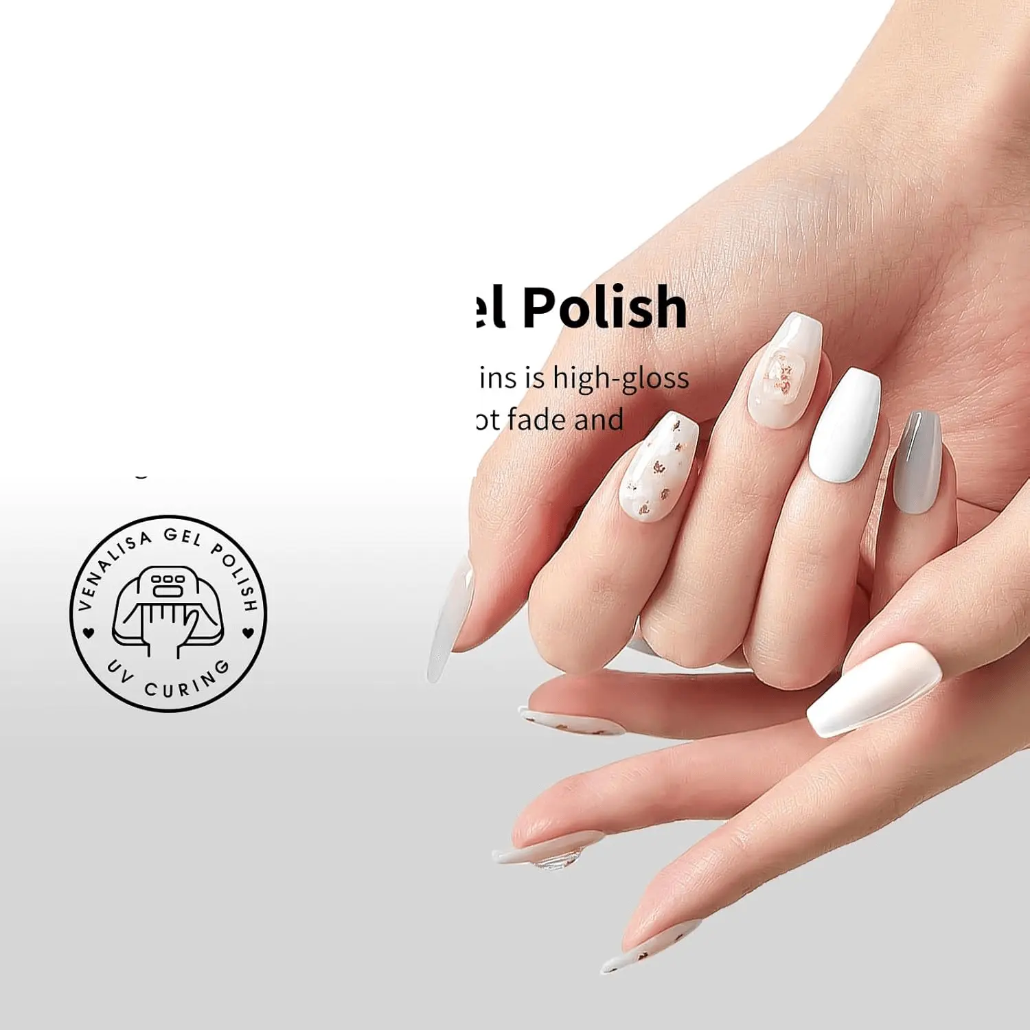 VENALISA Semi-Permanent White Nail Polish: Eco-Friendly, and Easy to Apply - Tophatter Daily Deals