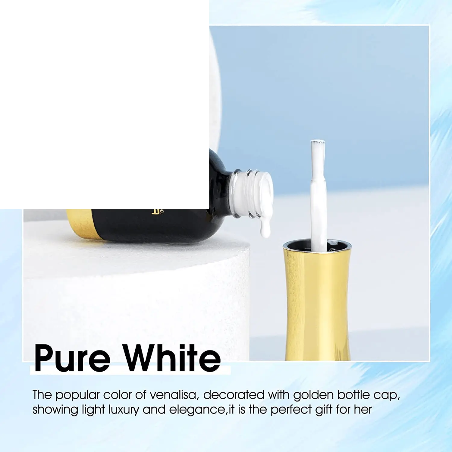 VENALISA Semi-Permanent White Nail Polish: Eco-Friendly, and Easy to Apply - Tophatter Daily Deals