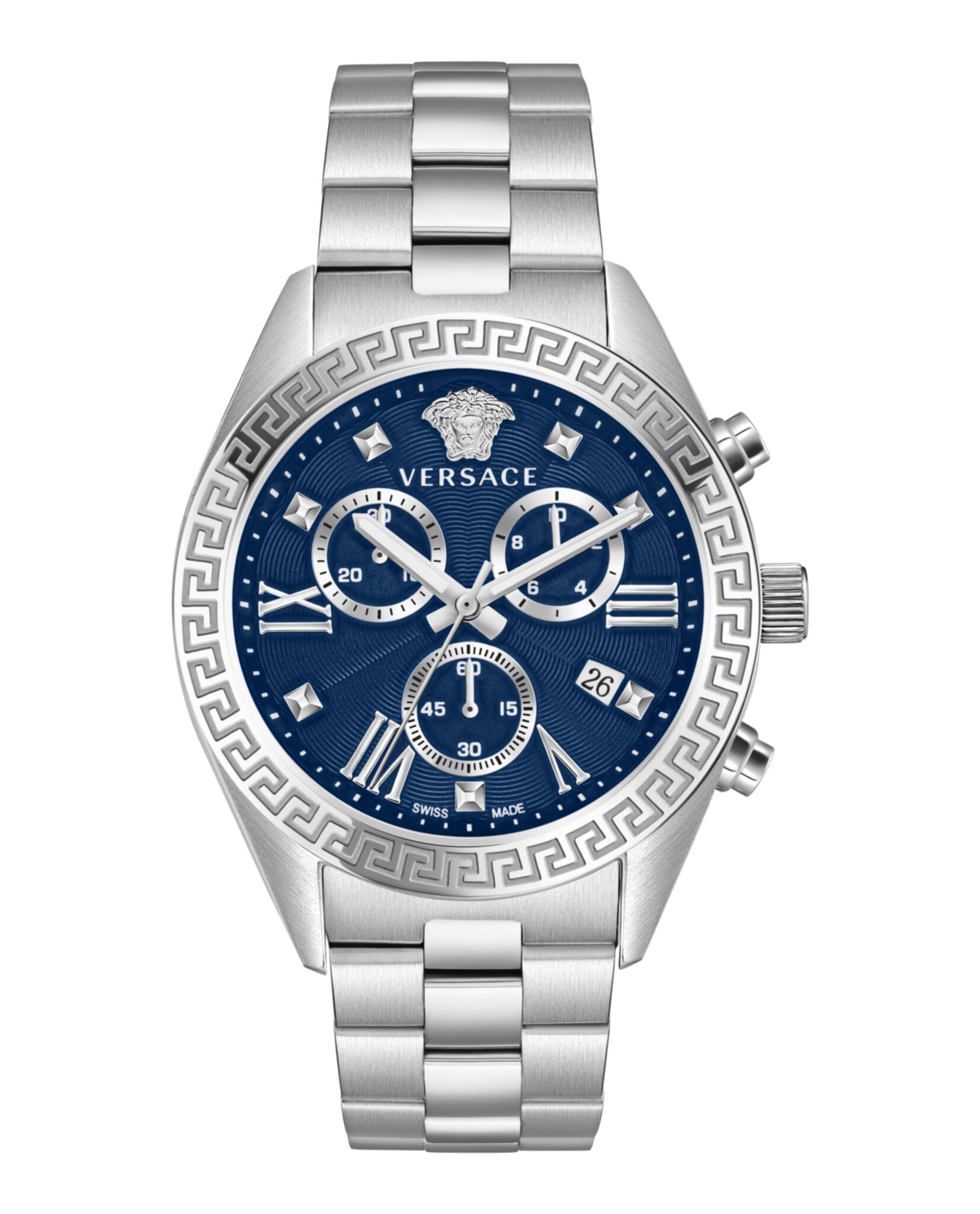 Versace Greca Chrono Bracelet Watch Stainless Steel-VEOX00522 Watches - Tophatter Daily Deals