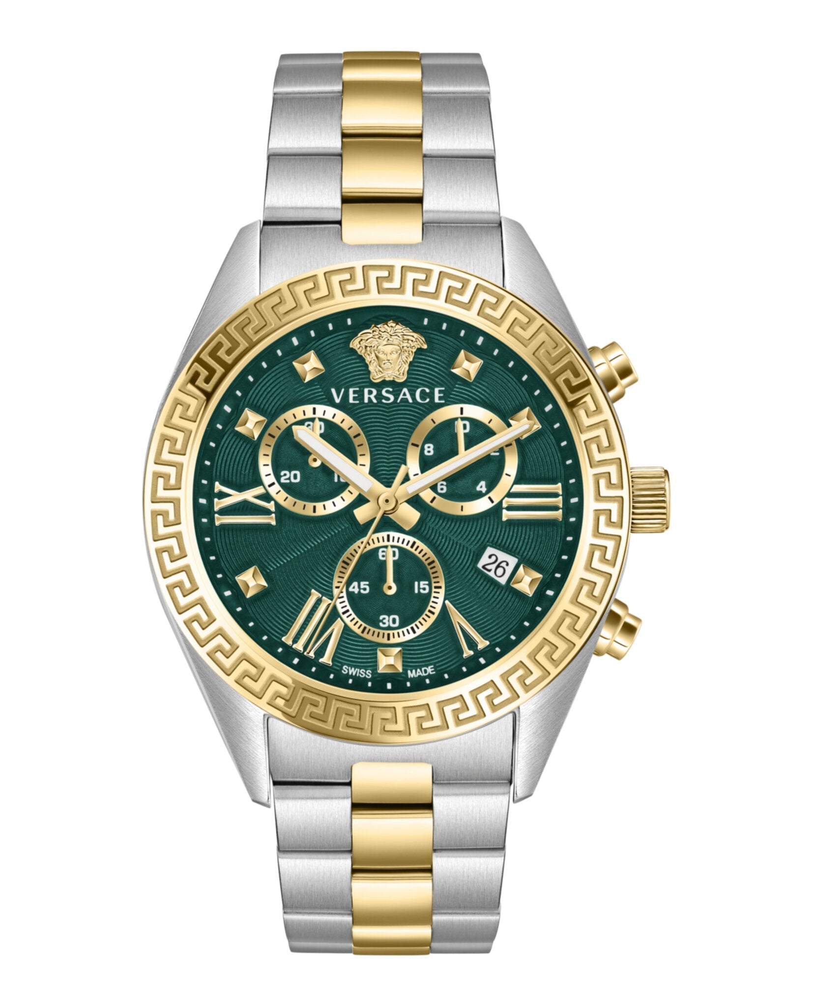 Versace Greca Chrono Bracelet Watch Watches - Tophatter Daily Deals