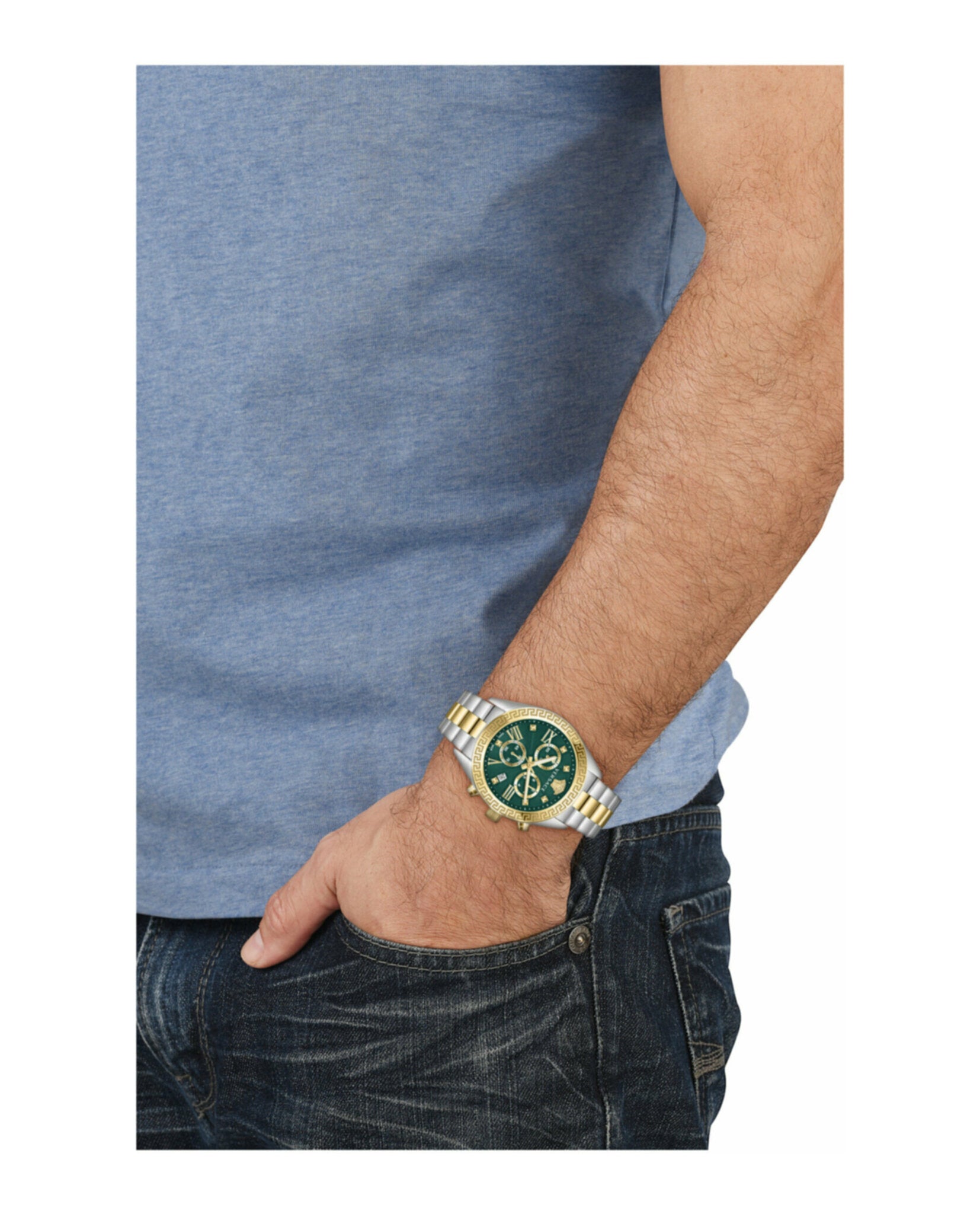 Versace Greca Chrono Bracelet Watch Watches - Tophatter Daily Deals