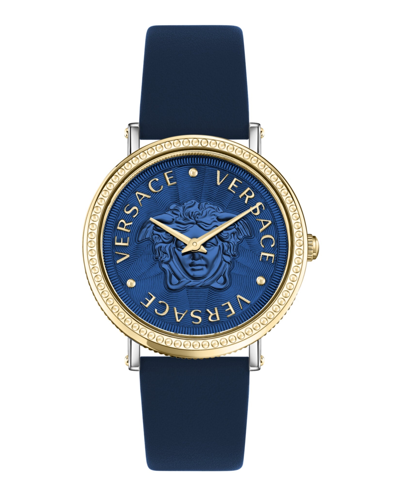 Versace V-Dollar Leather Watch Two Tone Watches - Tophatter Daily Deals