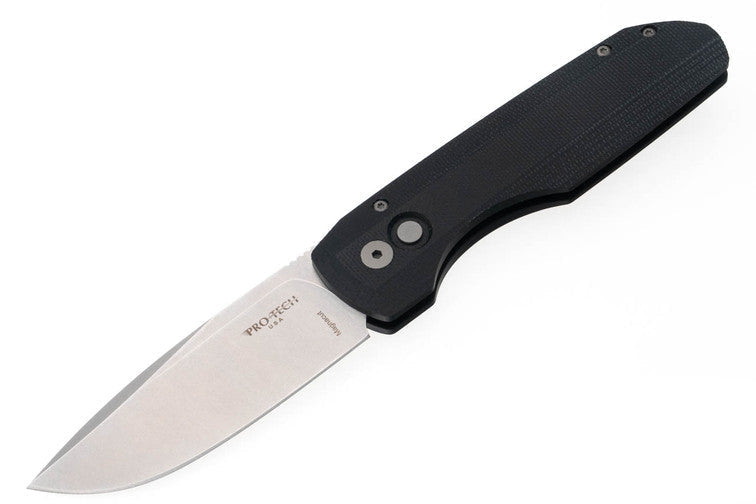 Pro-Tech Knives Vero Synapse - Black Canvas Micarta Handle - Stonewashed CPM-MagnaCut Blade - Automatic Knives - Tophatter Daily Deals