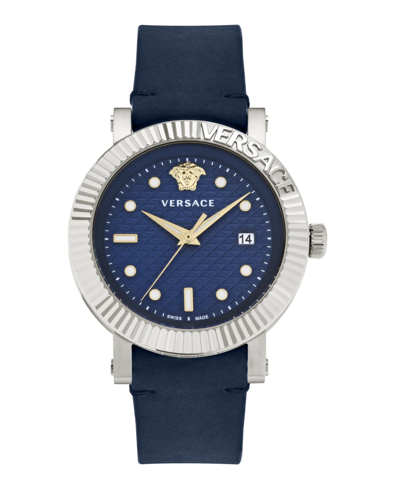 Versace V-Classic Leather Watch Stainless Steel Watches - Tophatter Daily Deals