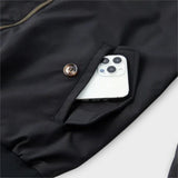 Lightweight Mens Bomber Jacket - Stand Collar, Plaid Lining - Tophatter Daily Deals