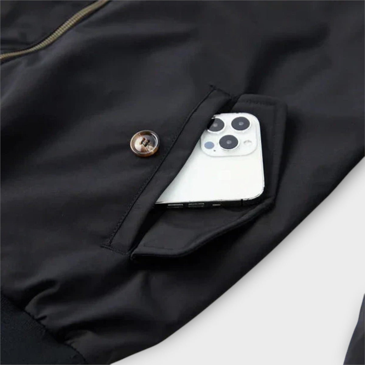 Lightweight Mens Bomber Jacket - Stand Collar, Plaid Lining - Tophatter Daily Deals