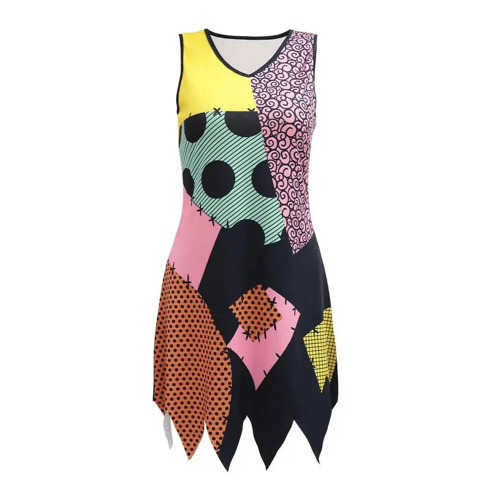 VIP FASHION Sally Halloween Cosplay Dress Women Funny Party Costume Horro Zentai Catsuit Sleeveless Dresses Girls Sexy Leggings B324-1001 - Tophatter Daily Deals