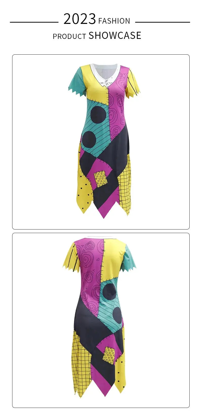 VIP FASHION Sally Halloween Cosplay Dress Women Funny Party Costume Horro Zentai Catsuit Sleeveless Dresses Girls Sexy Leggings - Tophatter Daily Deals