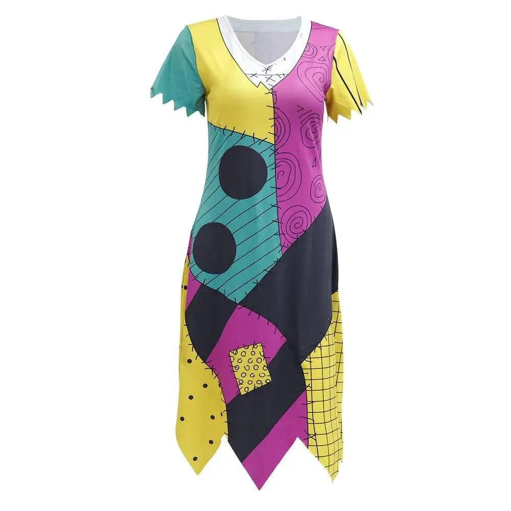 VIP FASHION Sally Halloween Cosplay Dress Women Funny Party Costume Horro Zentai Catsuit Sleeveless Dresses Girls Sexy Leggings B323-1001 - Tophatter Daily Deals