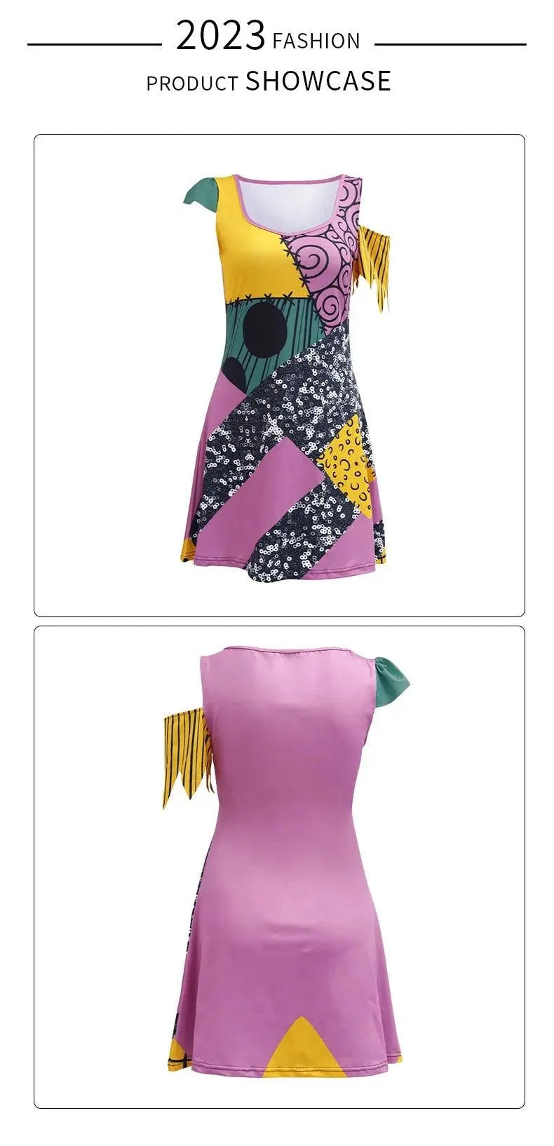 VIP FASHION Sally Halloween Cosplay Dress Women Funny Party Costume Horro Zentai Catsuit Sleeveless Dresses Girls Sexy Leggings - Tophatter Daily Deals