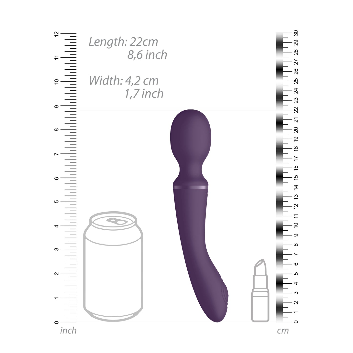 Vive Enora Double-Ended Rechargeable Wand – 10 Function Vibrator > Sex Toys > Massage Wands - Tophatter Daily Deals