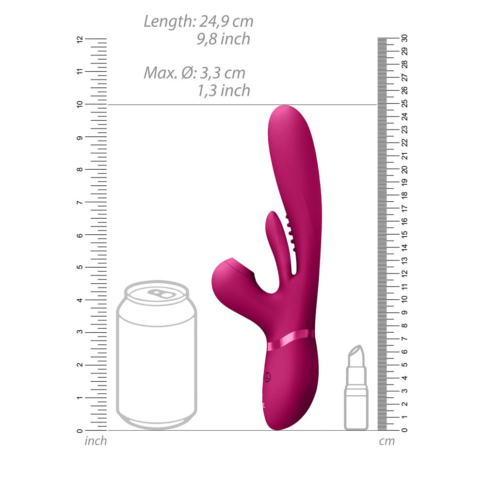 Vive Ena Rabbit Vibrator With Flapping Tongue Pink > Vibrators > Ladies > Rabbit - Tophatter Daily Deals