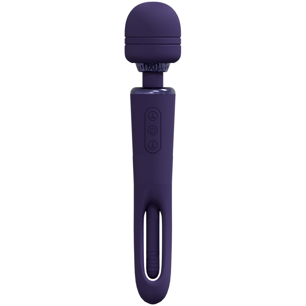 Vive Kiku Double Ended Vibrating Wand and Flapping Massager Purple > Sex Toys > Massage Wands - Tophatter Daily Deals