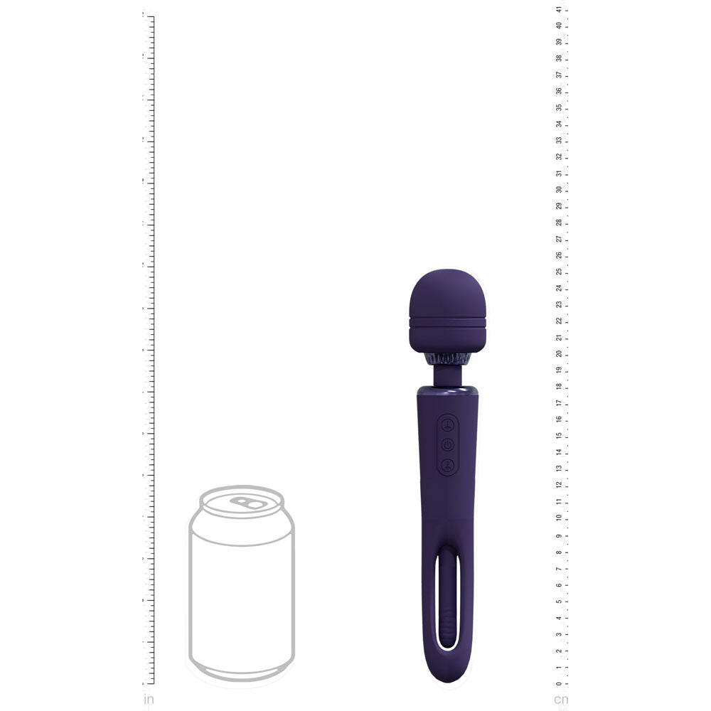 Vive Kiku Double Ended Vibrating Wand and Flapping Massager Purple > Sex Toys > Massage Wands - Tophatter Daily Deals