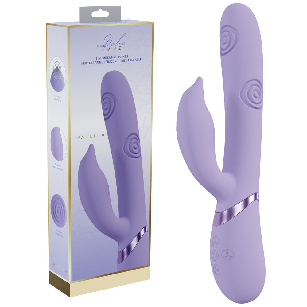 VIVE Pallina 25 cm Tapping Rabbit Vibrator with 6 Points of Stimulation > Vibrators > Ladies > Rabbit - Tophatter Daily Deals