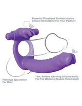 Fantasy Silicone Double Penetrator Rabbit Cockring in Purple > Cock Ring > Single - Tophatter Daily Deals
