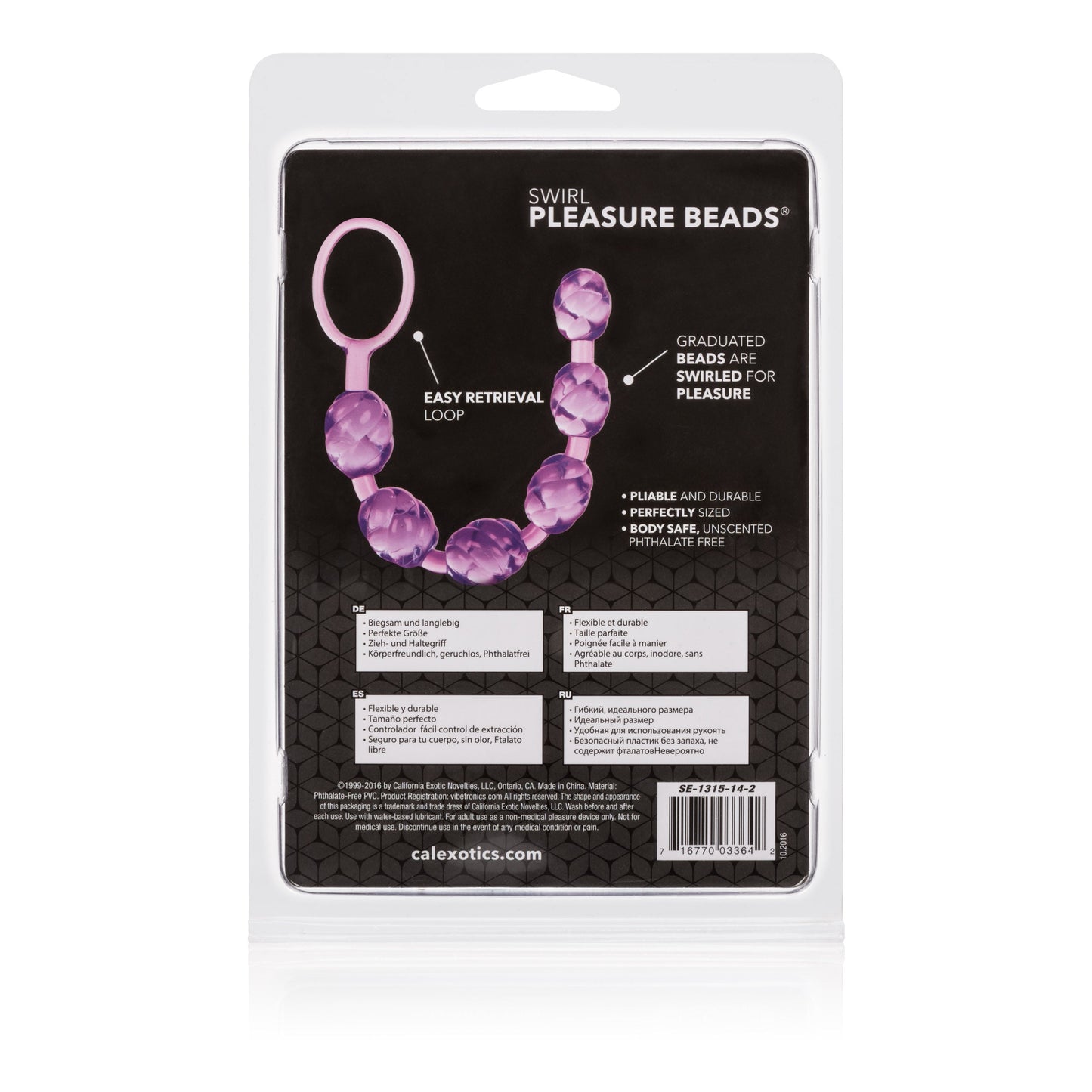 CalExotics Blue Swirl Pleasure Beads Flexible Anal Toy > Anal Range > Anal Beads - Tophatter Daily Deals
