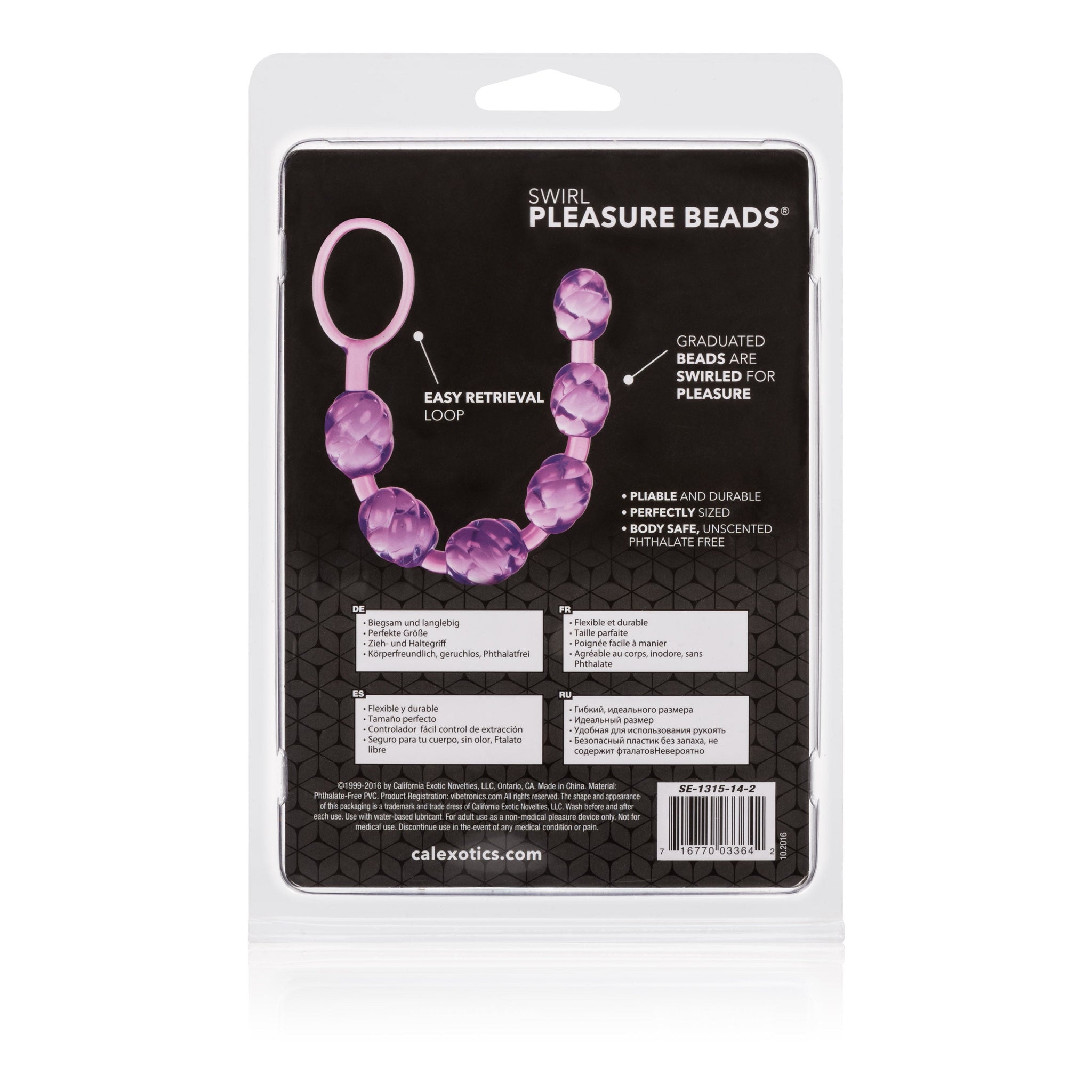 CalExotics Blue Swirl Pleasure Beads Flexible Anal Toy > Anal Range > Anal Beads - Tophatter Daily Deals
