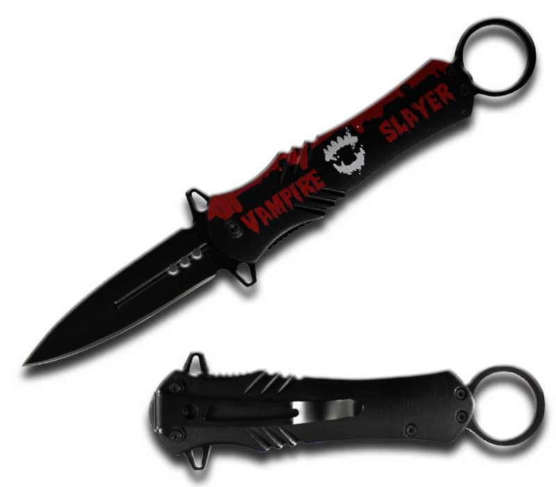 Spring Assist - 'Legal Auto Knife' - Vampire Slayer Dagger Style - Tophatter's Army Products & Self Defense Collectible Weapons - Tophatter Daily Deals