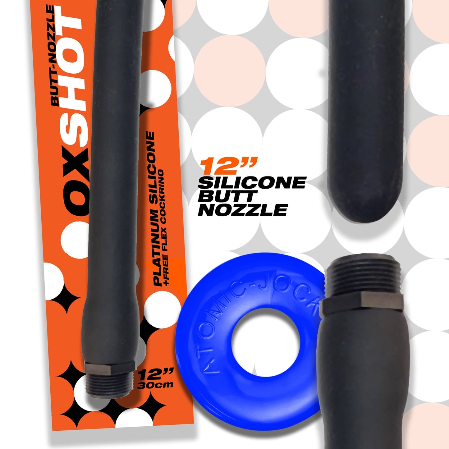 Oxshot Butt Nozzle 12in Shower Hose for Ultimate Cleaning > Essentials > Douches - Tophatter Daily Deals
