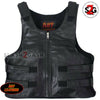 Hot Leathers Bullet Proof Police Style Tactical Leather Vest w/ Adjustable Leather Vest - Tophatter Daily Deals