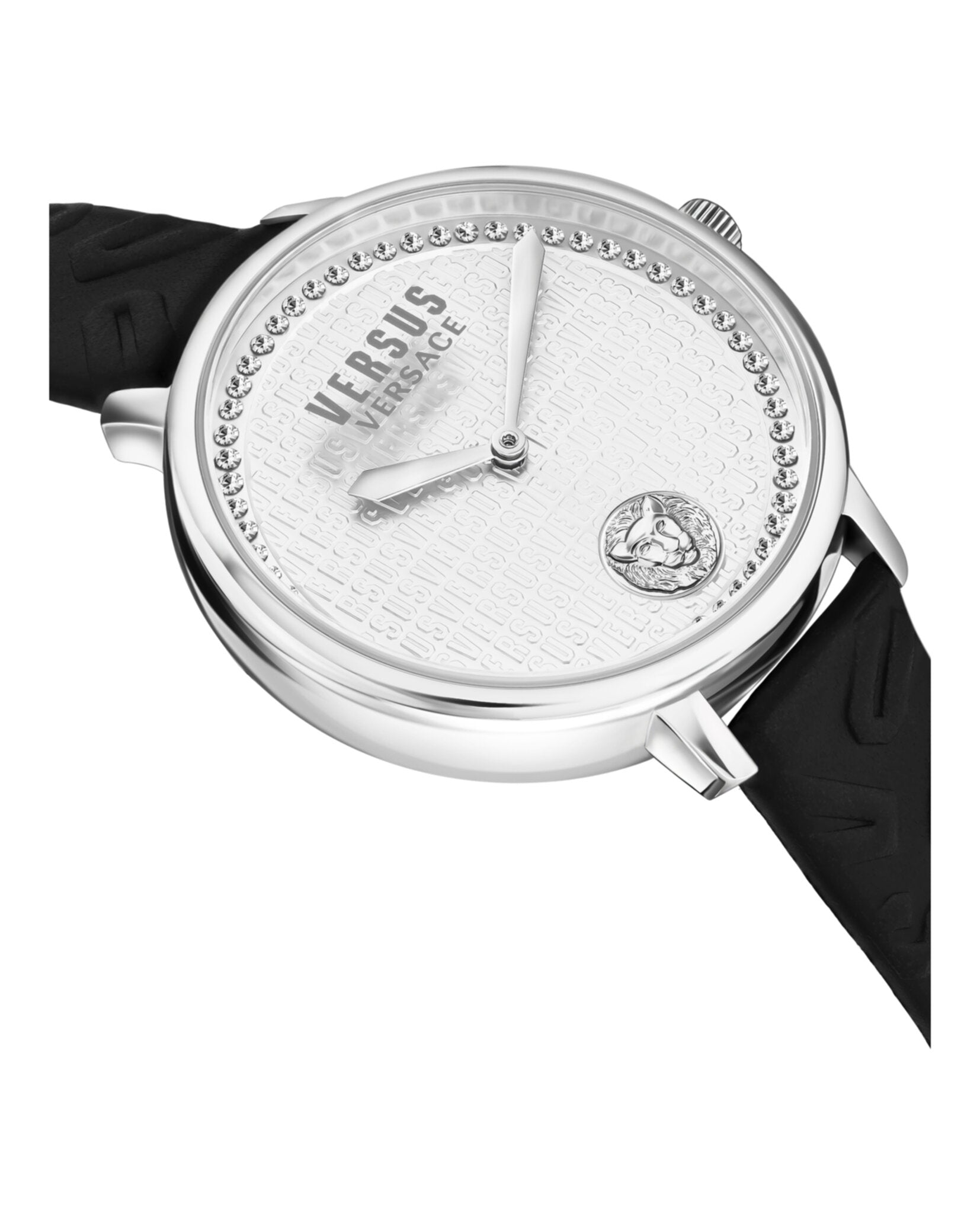 Versus Versace La Villette Crystal Leather Watch Watches - Tophatter Daily Deals
