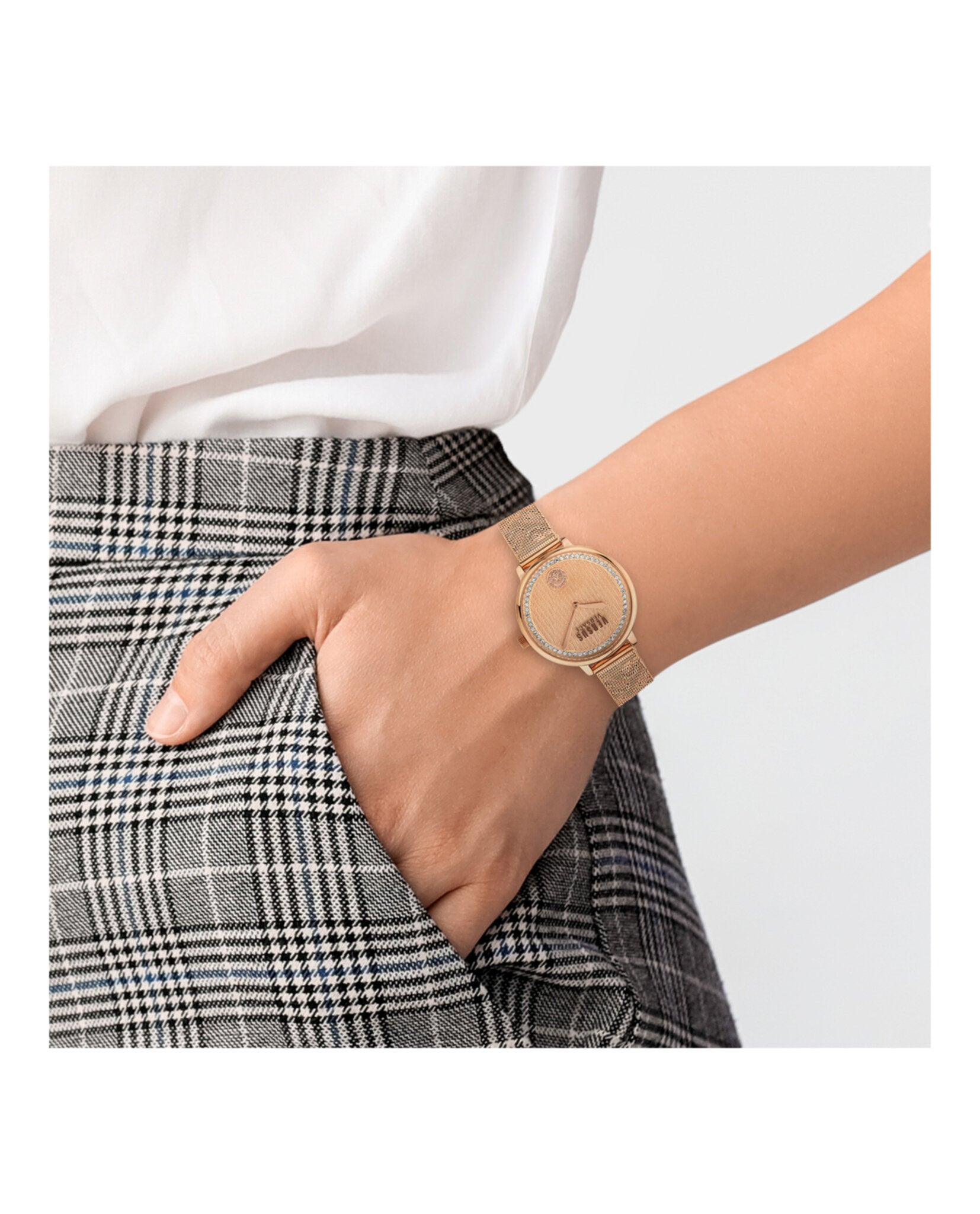 Versus Versace La Villette Crystal Collection Luxury Womens Watch Timepiece Watches - Tophatter Daily Deals