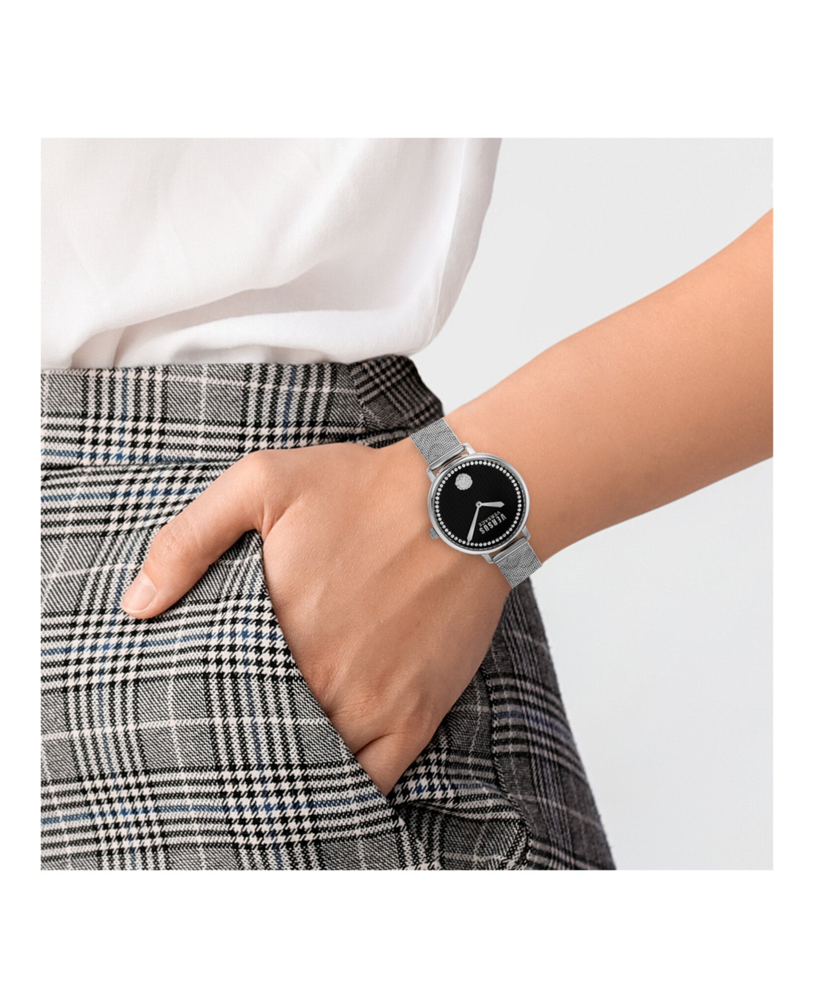Versus Versace La Villette Crystal Bracelet Watch Watches - Tophatter Daily Deals