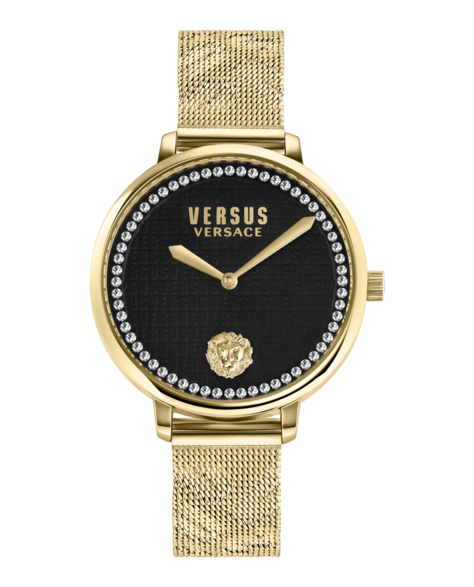 Versus Versace La Villette Crystal Collection Luxury Womens Watch Timepiece Gold Watches - Tophatter Daily Deals