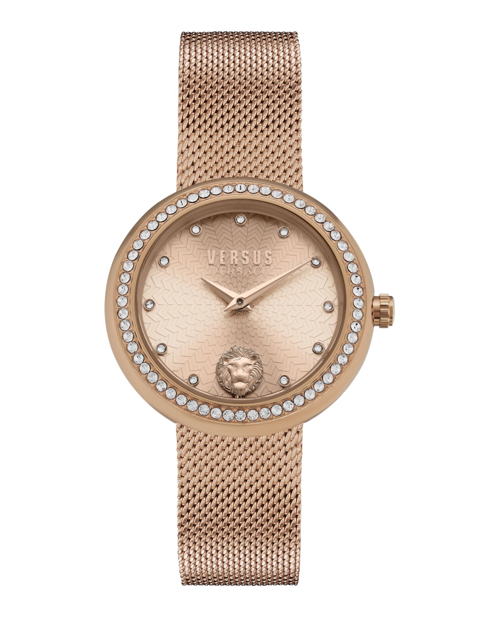 Versus Versace Lea Crystal Bracelet Watch Rosegold Watches - Tophatter Daily Deals