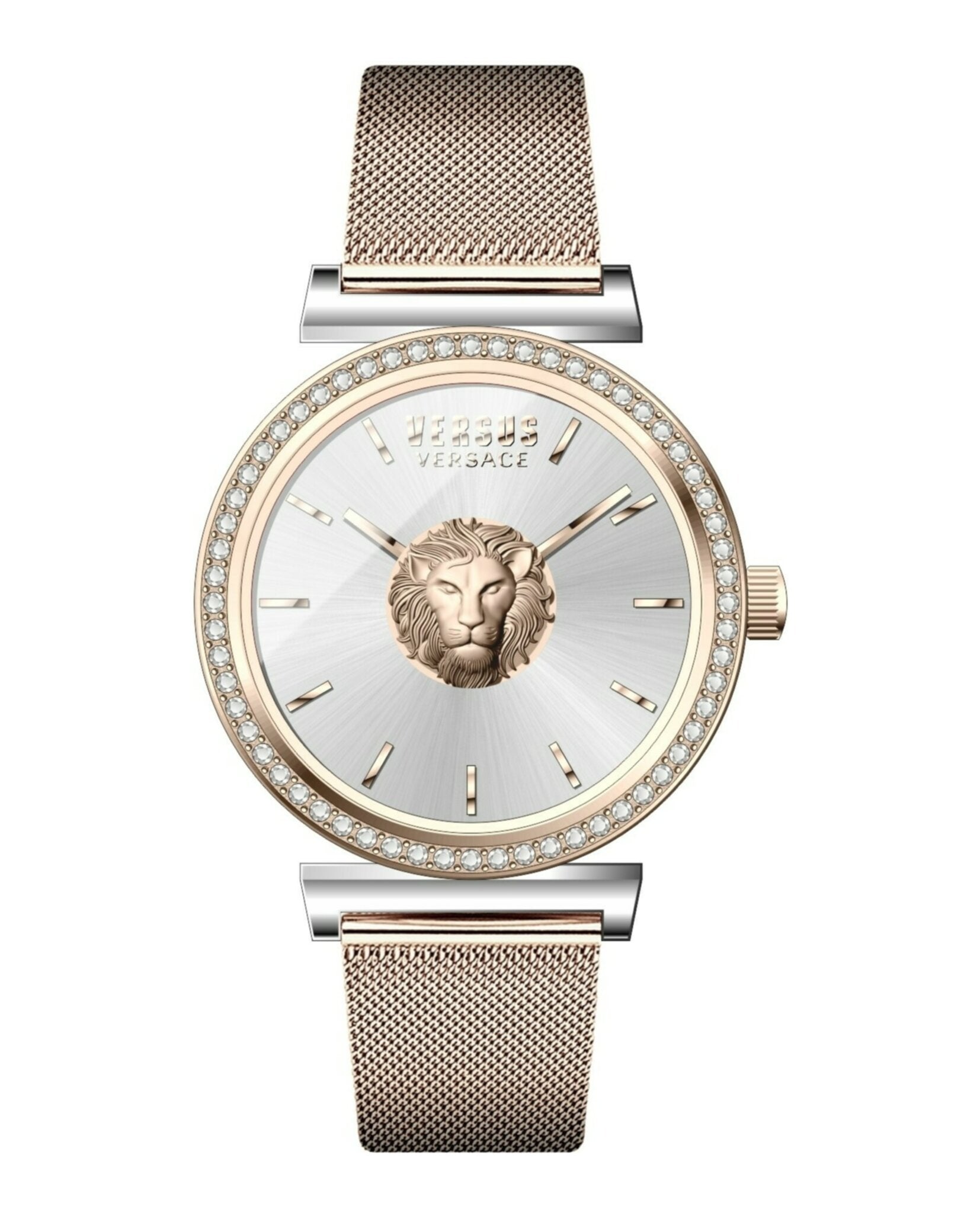 Versus Versace Brick Lane Crystal Watch Rose Gold-VSPLD1321 Watches - Tophatter Daily Deals