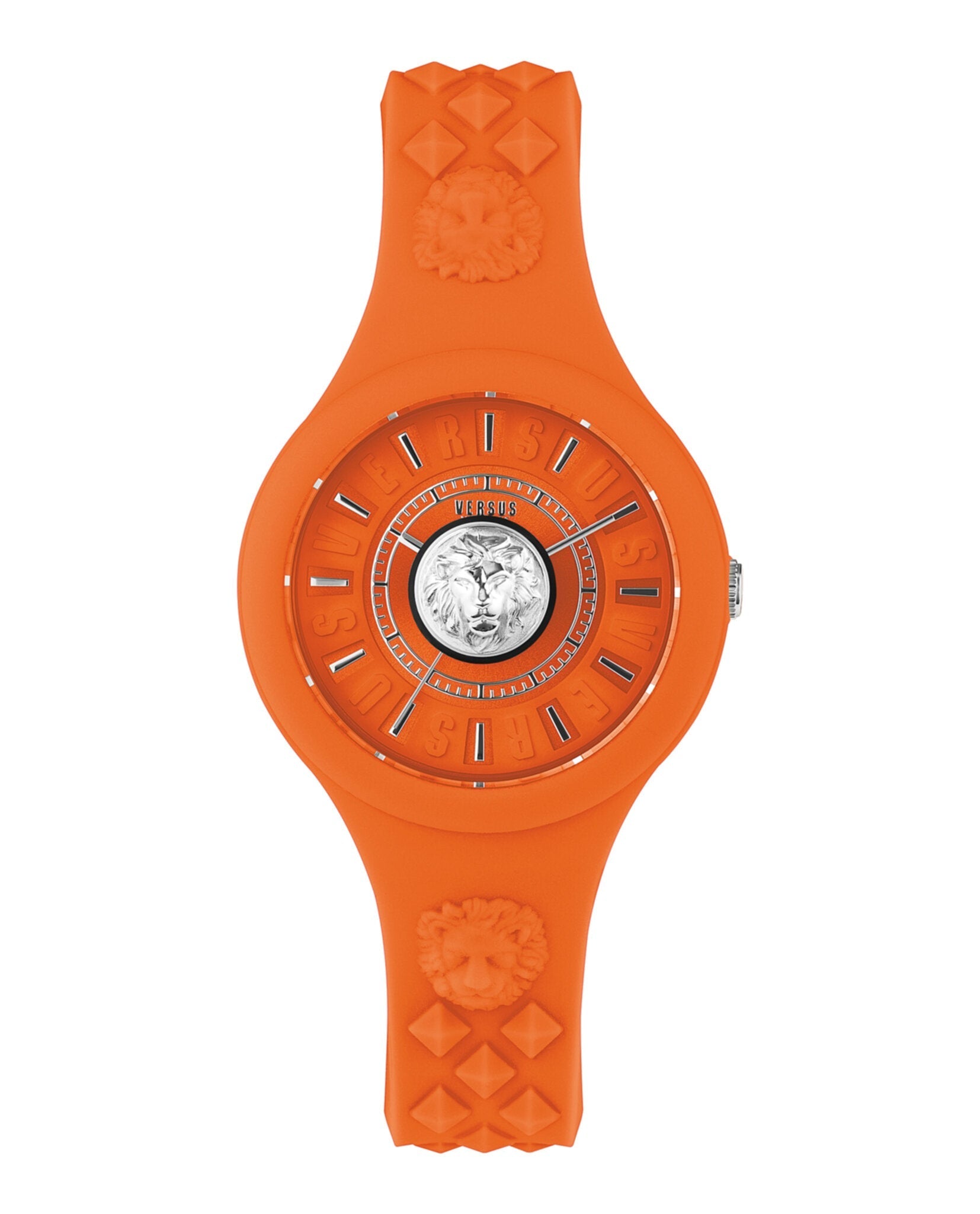 Versus Versace Fire Island Lion Strap Watch Orange Watches - Tophatter Daily Deals