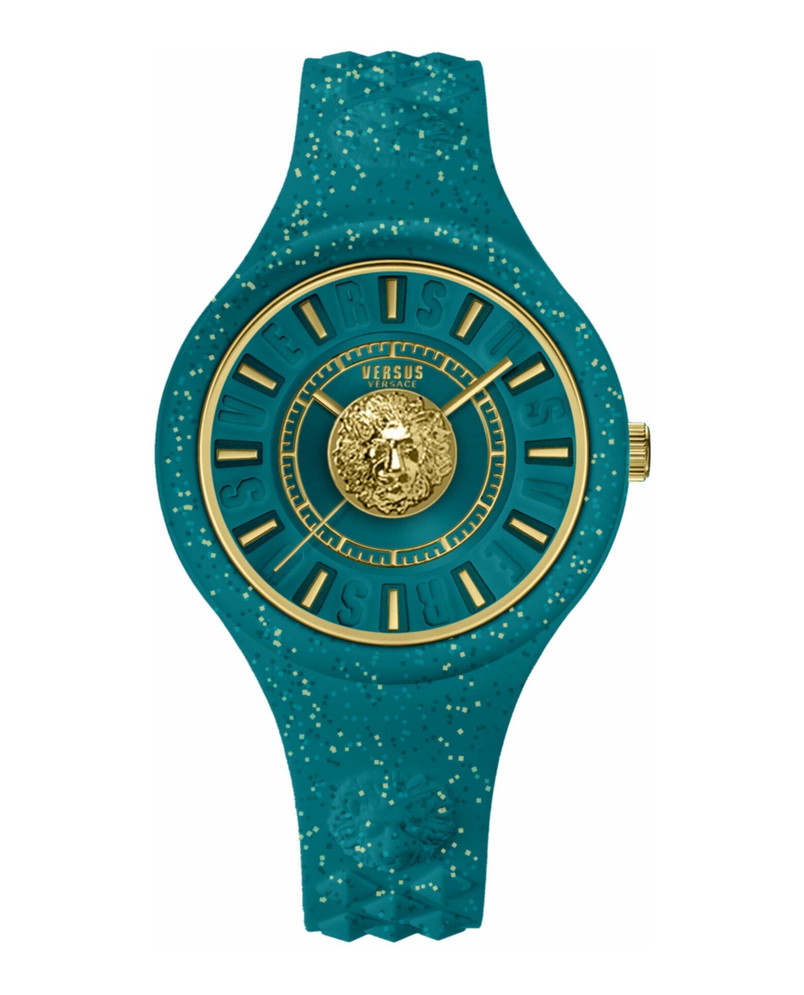 Versus Versace Fire Island Lion Gli Strap Watch Green Watches - Tophatter Daily Deals