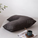 V Shaped Pillows UK - Teddy Fleece Orthopaedic Pillow with Pillow Case Pregnancy Maternity Pillows - Tophatter Daily Deals