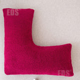 V Shaped Pillows UK - Teddy Fleece Orthopaedic Pillow with Pillow Case Pregnancy Maternity Pillows - Tophatter Daily Deals