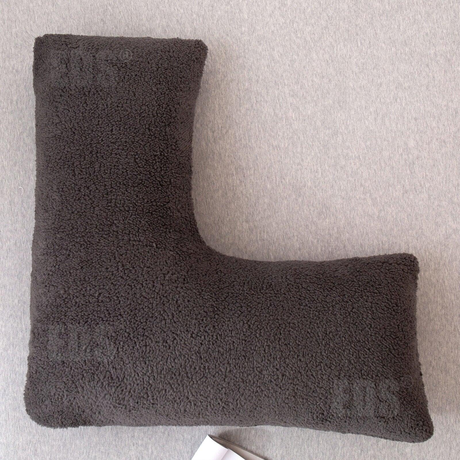 V Shaped Pillows UK - Teddy Fleece Orthopaedic Pillow with Pillow Case Pregnancy Maternity Pillows - Tophatter Daily Deals