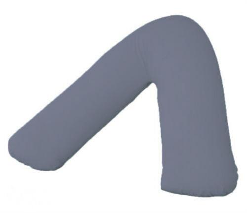 V Shape Pillow Case - Anti Allergy Triangle Pillow for Nursing, Maternity & Pregnancy – Extra Hollowfibre Cushioning to Supports Neck Head Grey Pillows - Tophatter Daily Deals