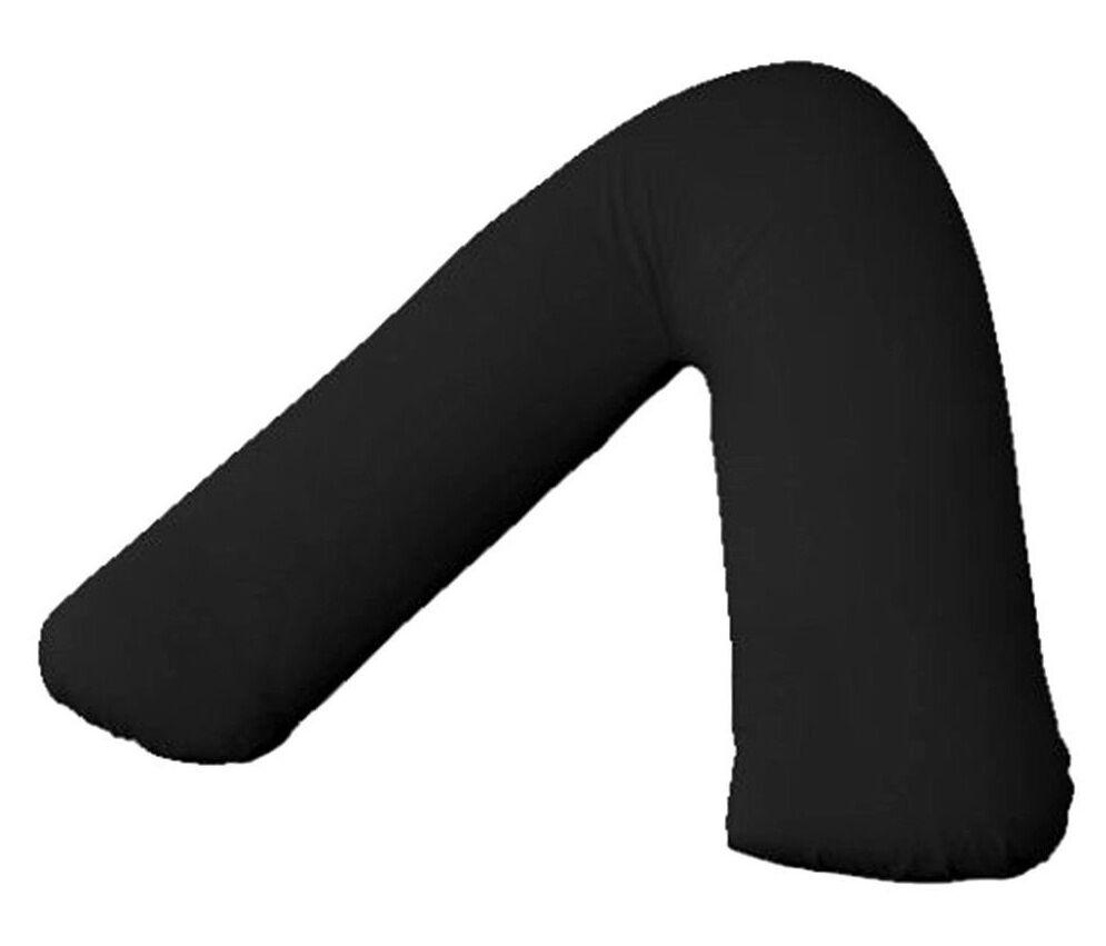 V Shape Pillow Case - Anti Allergy Triangle Pillow for Nursing, Maternity & Pregnancy – Extra Hollowfibre Cushioning to Supports Neck Head Black Pillows - Tophatter Daily Deals