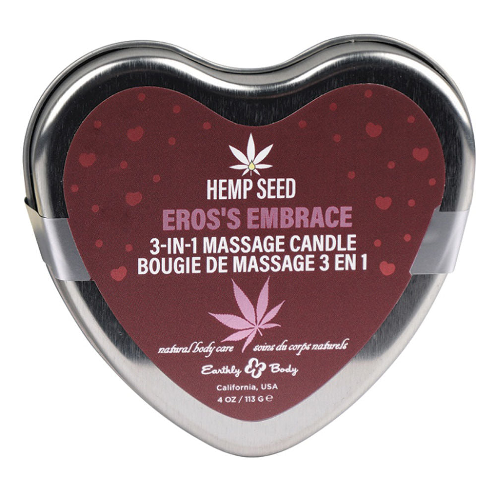 Hemp Seed Ero's Embrace (4 Oz) – 3-in-1 Valentines Day Massage Candle > Candles > Massage - Tophatter Daily Deals
