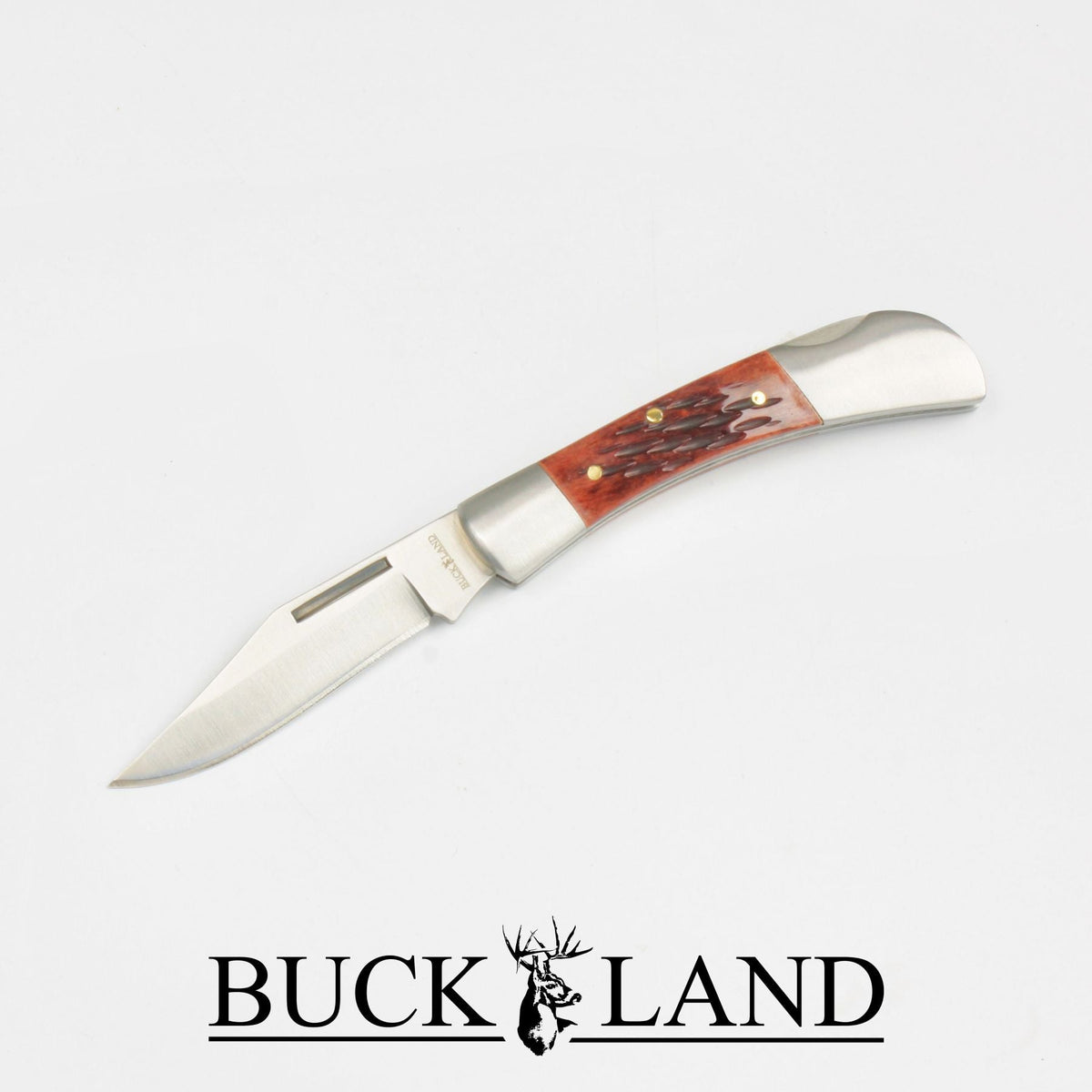 Buckland "The Rancher" Cow Bone Handle Locking Folding Knife Folding Knife - Tophatter Daily Deals