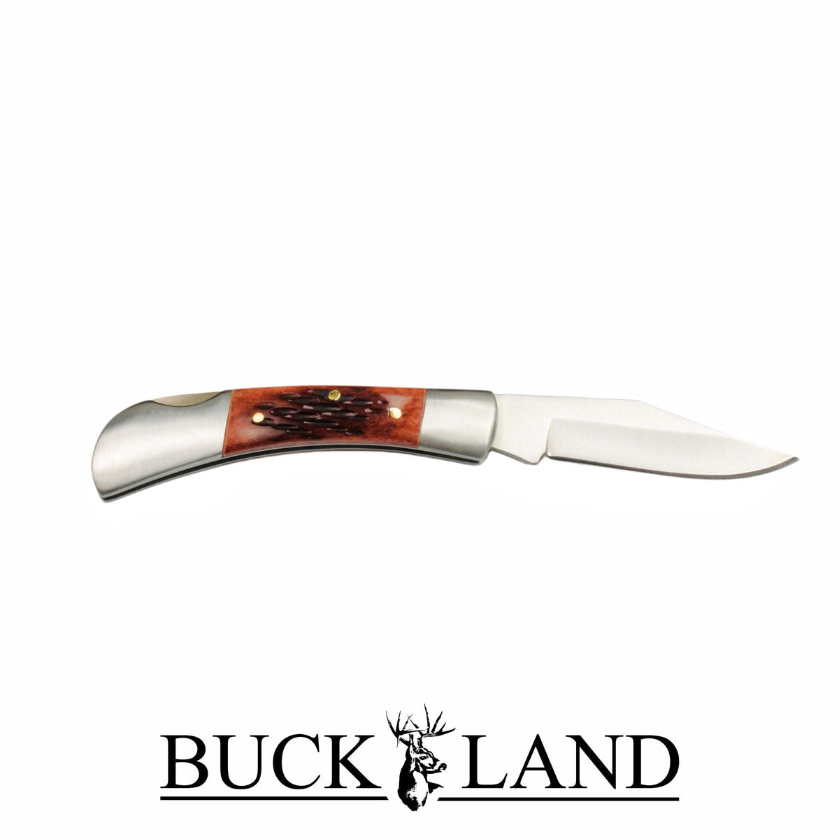 Buckland "The Rancher" Cow Bone Handle Locking Folding Knife Folding Knife - Tophatter Daily Deals