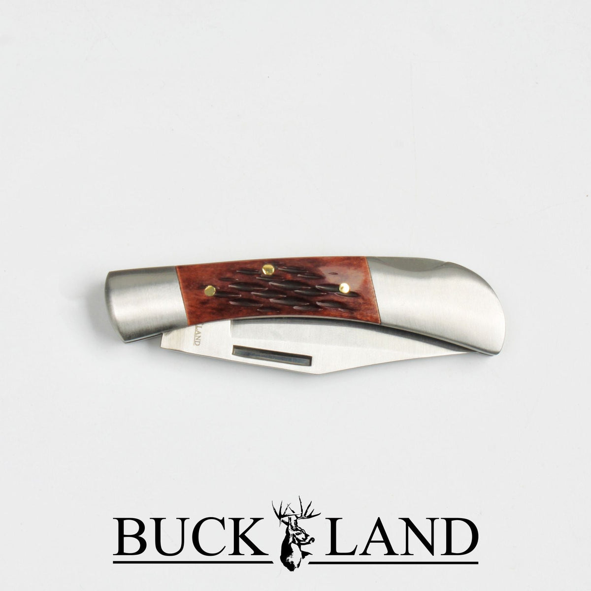 Buckland "The Rancher" Cow Bone Handle Locking Folding Knife Folding Knife - Tophatter Daily Deals