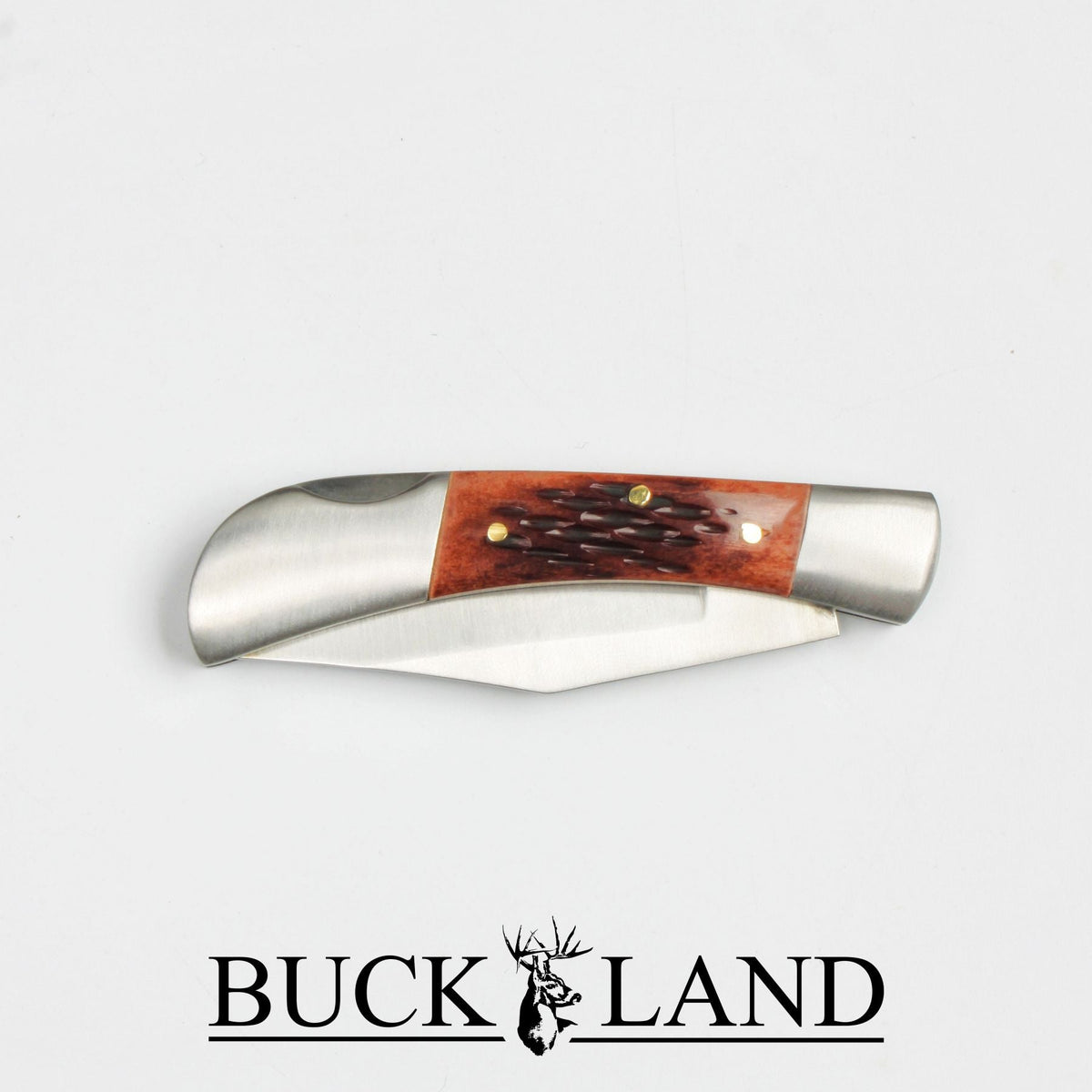 Buckland "The Rancher" Cow Bone Handle Locking Folding Knife Folding Knife - Tophatter Daily Deals