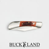 Buckland "The Rancher" Cow Bone Handle Locking Folding Knife Folding Knife - Tophatter Daily Deals