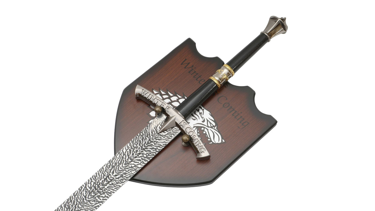 Game Of Thrones - Ned Stark Ice (Black Handle) Fantasy Sword - Tophatter Daily Deals